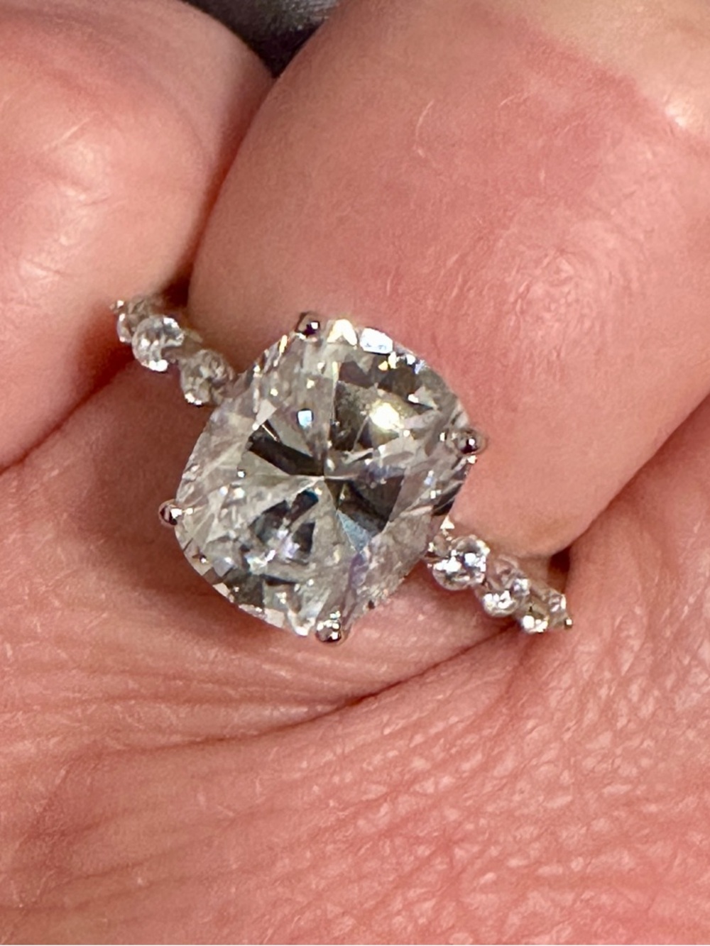 5 Carat Oval size 8 Moissanite Ring